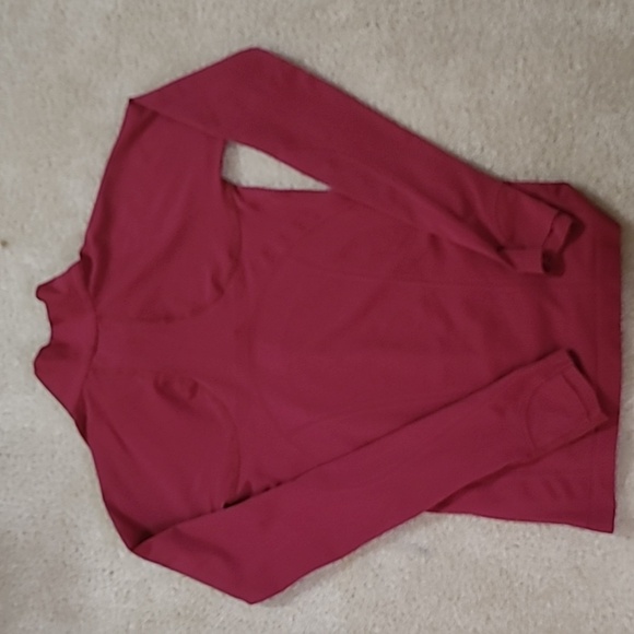 Athleta XS Pullover, Qtr zip, cranberry - Picture 4 of 4